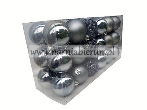 Bombki choinkowe mix wzorów 36 szt 6cm Bombki choinkowe mix wzorów 36 szt 6cm