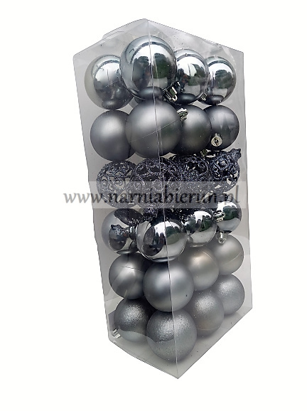Bombki choinkowe mix wzorów 36 szt 6cm Bombki choinkowe mix wzorów 36 szt 6cm