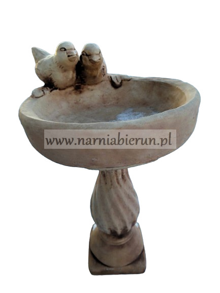 Figurka betonowa poidełko POIDŁO ptaki na kolumnie 51 cm Figurka betonowa poidełko POIDŁO ptaki na kolumnie 51 cm