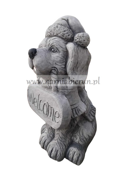 Figurka betonowa Pies WELCOME 46 cm Figurka betonowa Pies WELCOME 46 cm