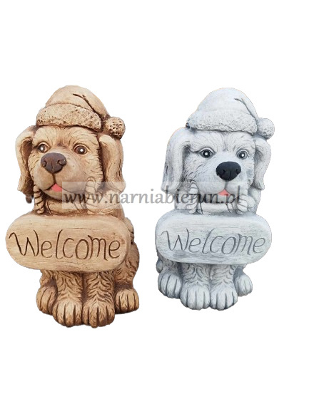 Figurka betonowa Pies WELCOME 46 cm Figurka betonowa Pies WELCOME 46 cm