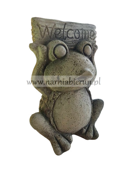 Figurka betonowa ŻABA ŻABKA WELCOME H15 Figurka betonowa ŻABA ŻABKA WELCOME H15