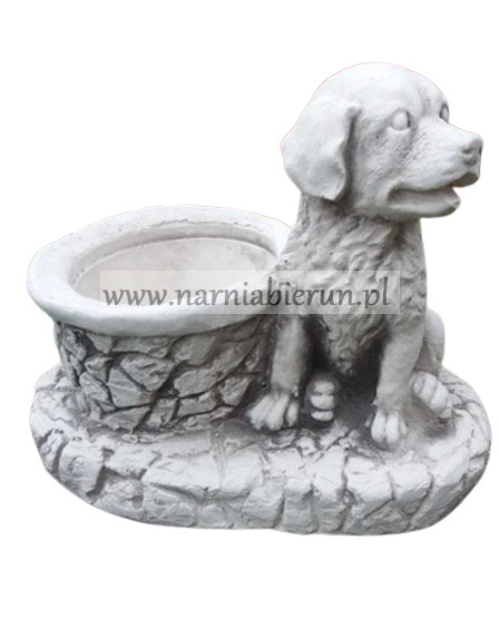 Figurka betonowa donica PIES Z DONICZKĄ 18 cm Figurka betonowa donica PIES Z DONICZKĄ 18 cm