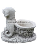 Figurka betonowa donica PIES Z DONICZKĄ 18 cm