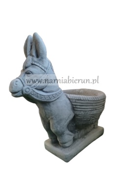 Figurka betonowa OSIOŁ Z JUKAMI DONICA 48 cm.