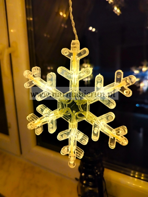 Kurtyna świetlna girlanda świecąca LED Śnieżynki 5M 156LED Kurtyna świetlna girlanda świecąca LED Śnieżynki 5M 156LED