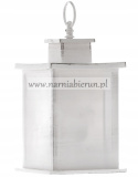 LAMPION LED Z EFEKTEM KOMINKA 140x140x245 mm CZARNY/BIAŁY MIX