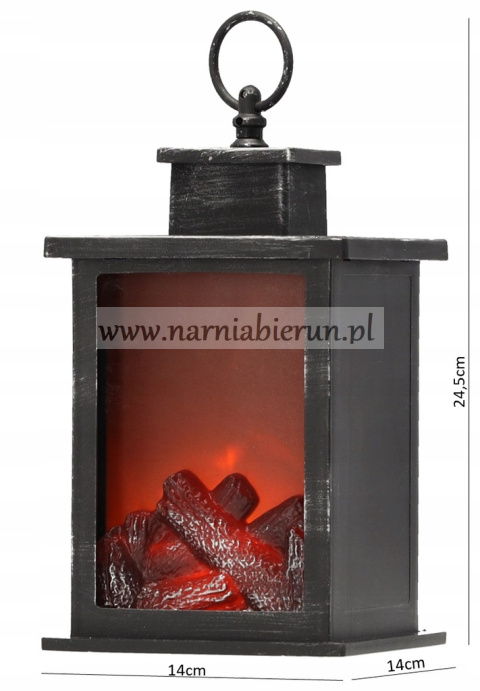 LAMPION LED Z EFEKTEM KOMINKA 140x140x245 mm CZARNY/BIAŁY MIX LAMPION LED Z EFEKTEM KOMINKA 140x140x245 mm CZARNY/BIAŁY MIX