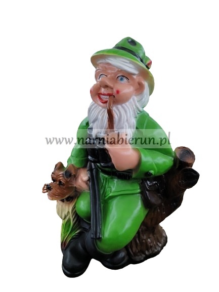Figurka z żywicy KRASNAL MYŚLIWY z psem 70 cm Figurka z żywicy KRASNAL MYŚLIWY z psem 70 cm
