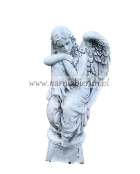 Figurka betonowa ANIOŁ ZAMYŚLONY NA KULI 40 cm Figurka betonowa ANIOŁ ZAMYŚLONY NA KULI 40 cm