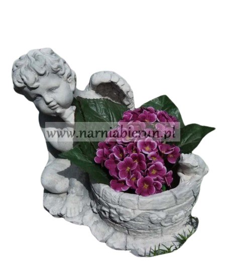 Figurka betonowa ANIOŁ ANIOŁEK Z DONICĄ 32 cm Figurka betonowa ANIOŁ ANIOŁEK Z DONICĄ 32 cm