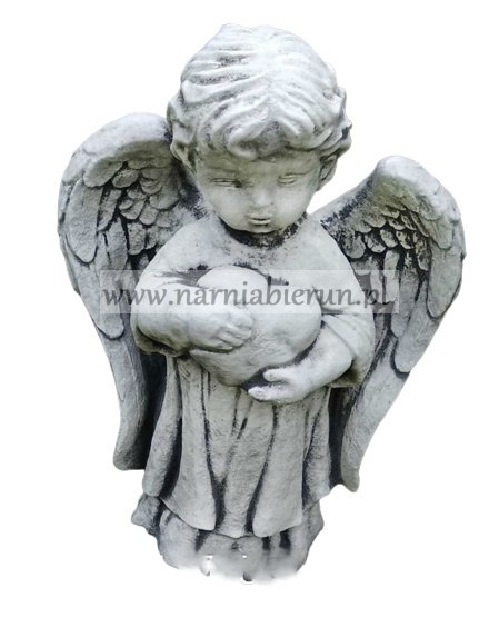 Figurka betonowa ANIOŁ Aniołek z sercem 28 cm Figurka betonowa ANIOŁ Aniołek z sercem 28 cm