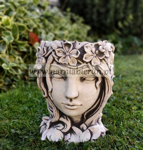 Figurka betonowa DONICA GŁOWA KWIATY 20 cm Figurka betonowa DONICA GŁOWA KWIATY 20 cm
