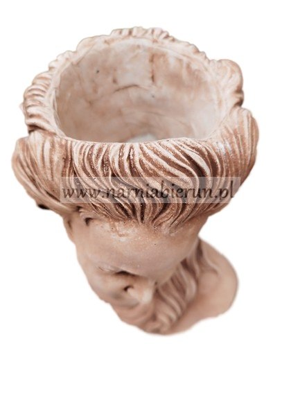 Figurka ogrodowa betonowa DONICA GŁOWA WŁOSY H22 Figurka ogrodowa betonowa DONICA GŁOWA WŁOSY H22