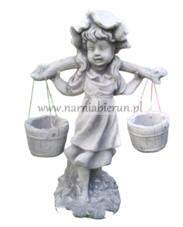 Figurka betonowa DZIEWCZYNKA Z WIADERKAMI 58 cm