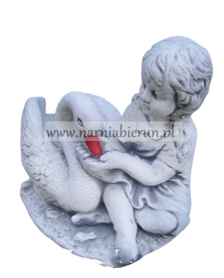 Figurka betonowa DZIEWCZYNKA Z ŁABĘDZIEM 40 cm Figurka betonowa DZIEWCZYNKA Z ŁABĘDZIEM 40 cm