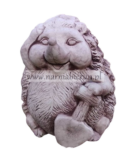 Figurka betonowa JEŻ Z ŁOPATĄ 33 cm Figurka betonowa JEŻ Z ŁOPATĄ 33 cm