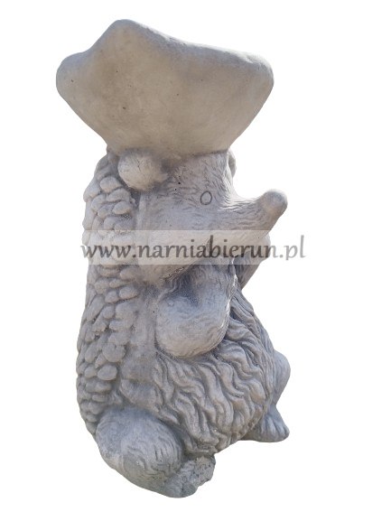 Figurka betonowa JEŻYK JEŻ POIDEŁKO LIŚCIEM 38 cm Figurka betonowa JEŻYK JEŻ POIDEŁKO LIŚCIEM 38 cm