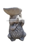 Figurka betonowa JEŻYK JEŻ POIDEŁKO LIŚCIEM 38 cm