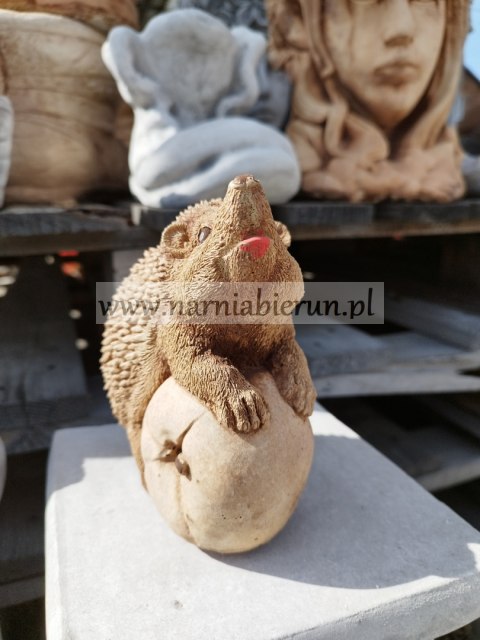 Figurka betonowa JEŻ JEŻYK Z JABŁKIEM 15 cm Figurka betonowa JEŻ JEŻYK Z JABŁKIEM 15 cm