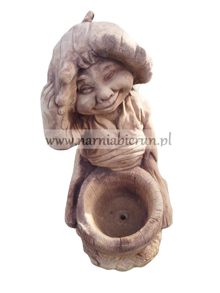 Figurka betonowa SKRZAT TROLL KRASNAL Z DONICĄ H50 Figurka betonowa SKRZAT TROLL KRASNAL Z DONICĄ H50