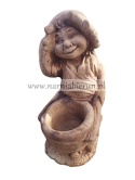 Figurka betonowa SKRZAT TROLL KRASNAL Z DONICĄ H50