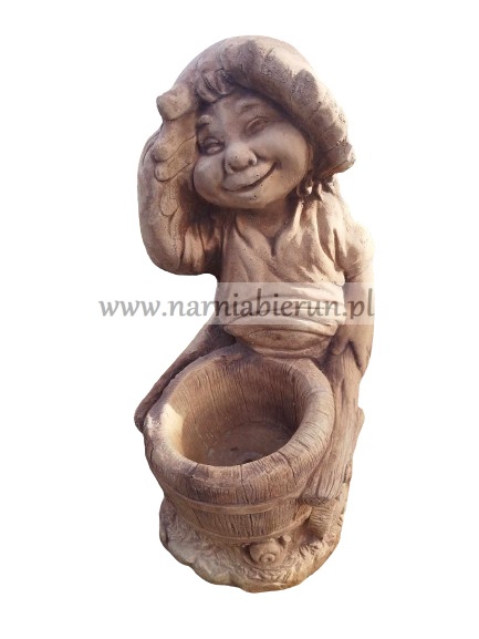 Figurka betonowa SKRZAT TROLL KRASNAL Z DONICĄ H50 Figurka betonowa SKRZAT TROLL KRASNAL Z DONICĄ H50