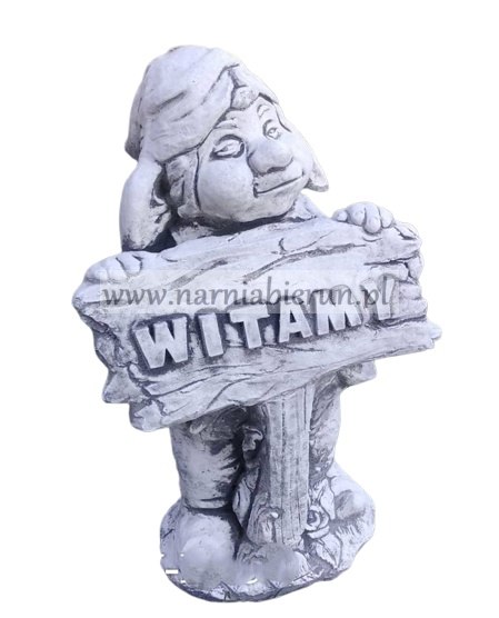 Figurka betonowa TROLL KRASNAL KRASNOLUDEK SKRZAT WITAMY H47 Figurka betonowa TROLL KRASNAL KRASNOLUDEK SKRZAT WITAMY H47