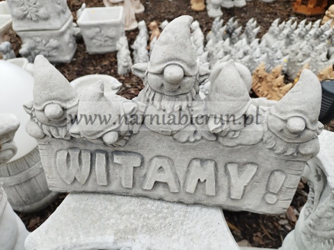 Figurka betonowa skrzat krasnal troll SKRZATY WITAMY 42 cm Figurka betonowa skrzat krasnal troll SKRZATY WITAMY 42 cm