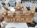 Figurka betonowa skrzat krasnal troll SKRZATY WITAMY 42 cm