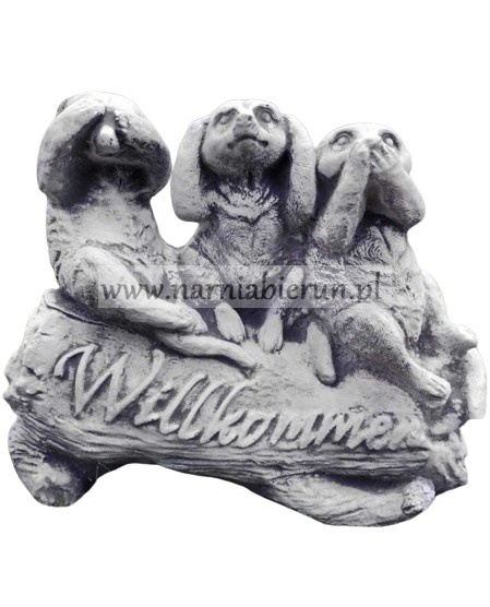 Figurka betonowa SURYKATKA SURYKATKI WILLKOMMEN 24 cm Figurka betonowa SURYKATKA SURYKATKI WILLKOMMEN 24 cm