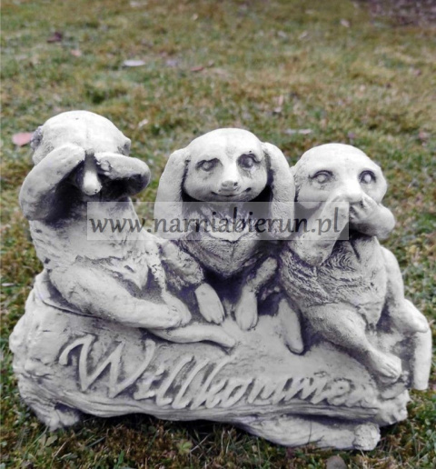 Figurka betonowa SURYKATKA SURYKATKI WILLKOMMEN 24 cm Figurka betonowa SURYKATKA SURYKATKI WILLKOMMEN 24 cm