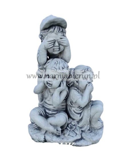 Figurka betonowa chłopak dziewczyna dziecko TRÓJKA DZIECI 46 cm Figurka betonowa chłopak dziewczyna dziecko TRÓJKA DZIECI 46 cm