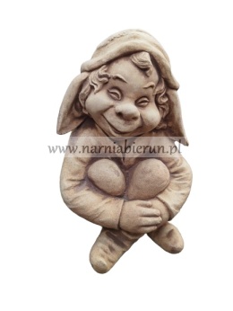 Figurka betonowa TROLL KRASNOLUDEK KRASNAL SKRZAT W CZAPCE 27 cm.