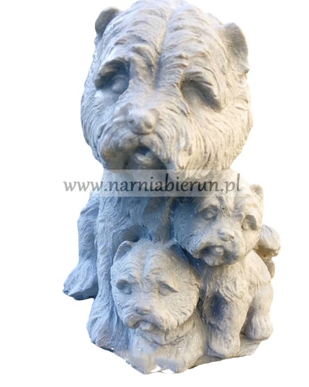 Figurka betonowa PIES TRZY PIESKI 20 cm Figurka betonowa PIES TRZY PIESKI 20 cm