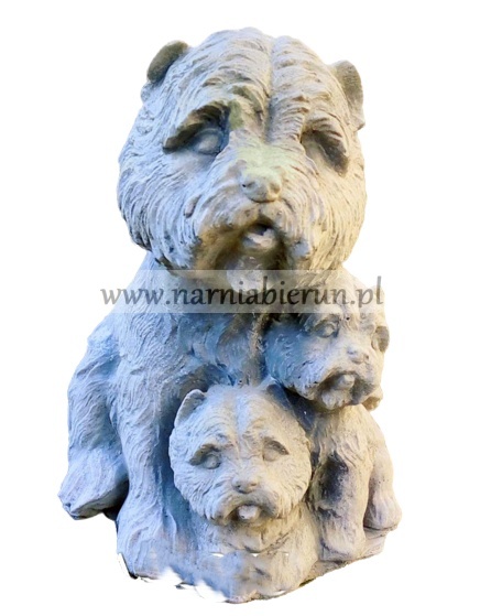 Figurka betonowa PIES TRZY PIESKI 20 cm Figurka betonowa PIES TRZY PIESKI 20 cm