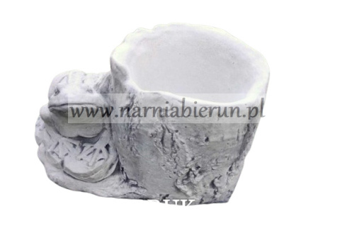Figurka betonowa ŻABA Z DONICĄ 19 cm Figurka betonowa ŻABA Z DONICĄ 19 cm
