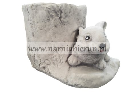 Figurka betonowa ZAJĄC Z DONICĄ 19 cm Figurka betonowa ZAJĄC Z DONICĄ 19 cm