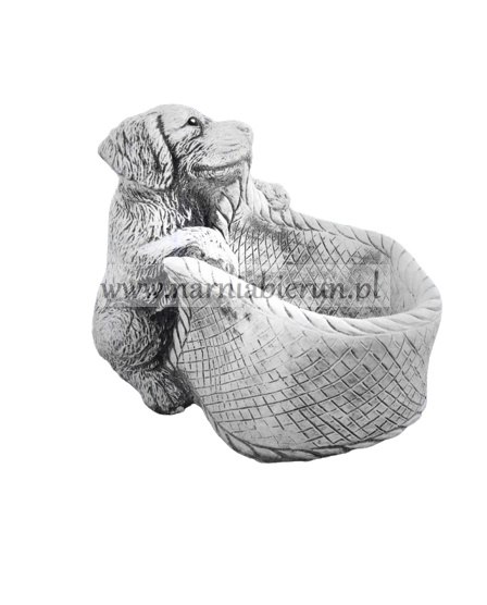 Figurka betonowa donica PIES LABRADOR Z KOSZEM 23 cm Figurka betonowa donica PIES LABRADOR Z KOSZEM 23 cm